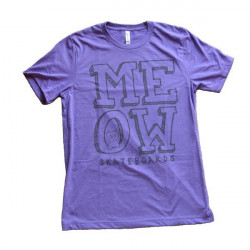 Meow Stacked Logo T-Shirt Heather Purple
