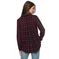 Roxy Heavy Feelings A Dress Scotty Plaid Shirt