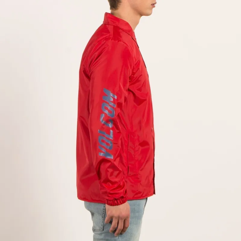 Volcom Brews Coach Jacket Red