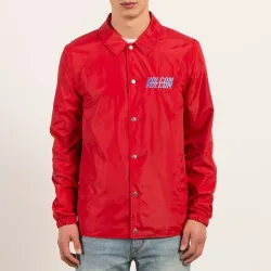 Volcom Brews Coach Jacket Red