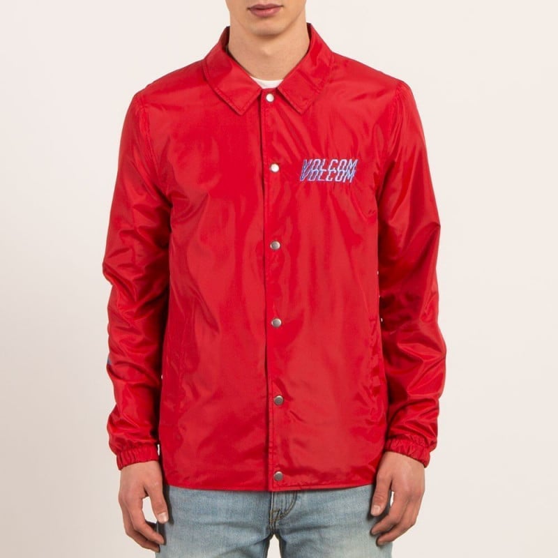 Volcom Brews Coach Jacket Red