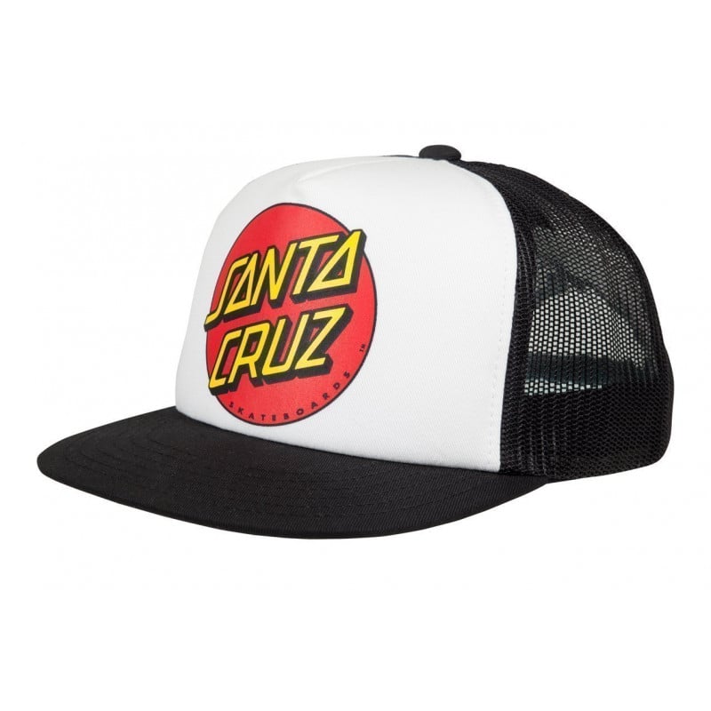 Santa Cruz Classic Dot Cap Kids White/Black