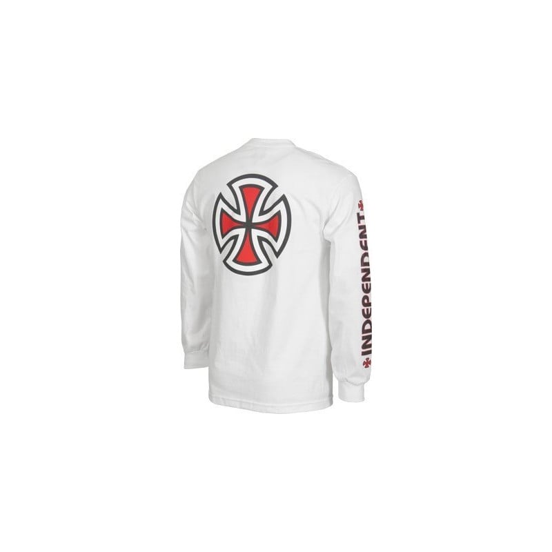 Independent Sleeve Print Bar Cross Longsleeve White Independent Sleeve Print Bar Cross Longsleeve White
