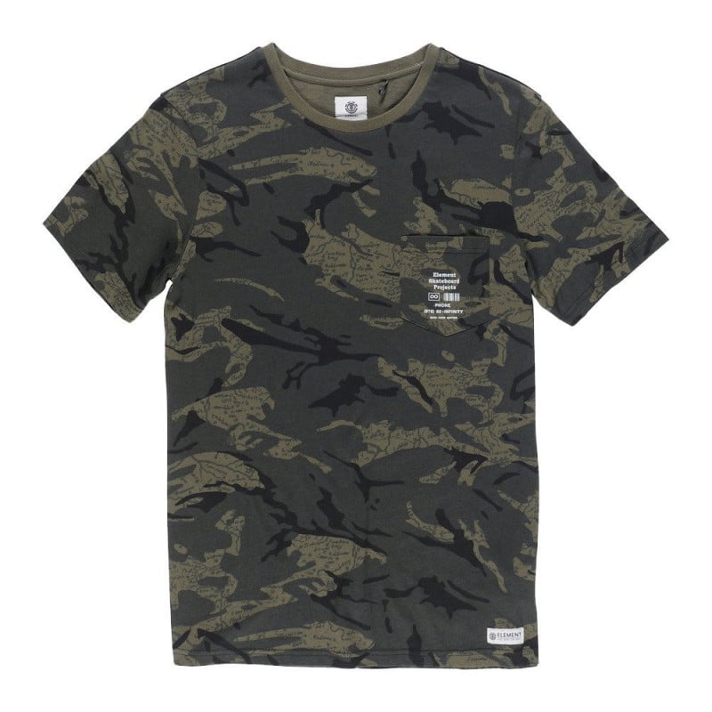 Element Plummer Pocket T-Shirt Map Camo