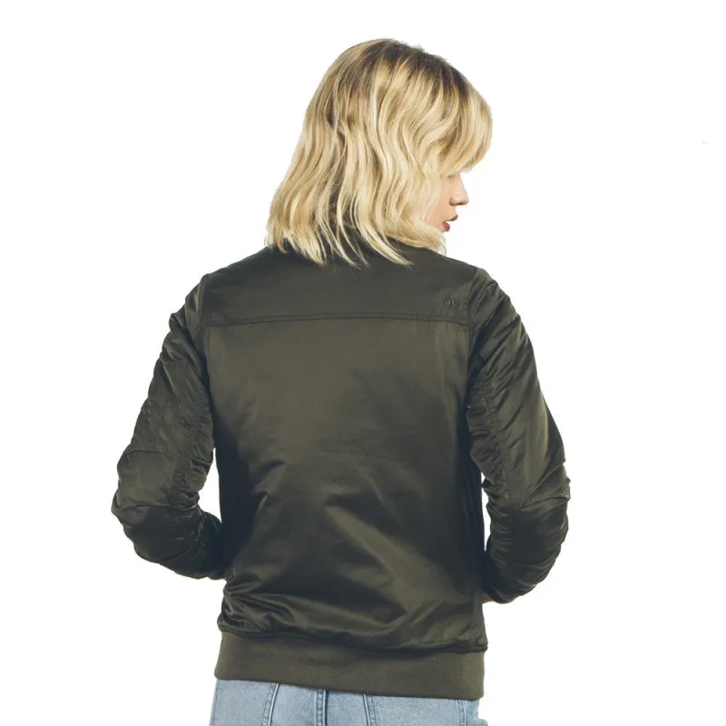Volcom Lets Go Bomber Jacket Dark Camo