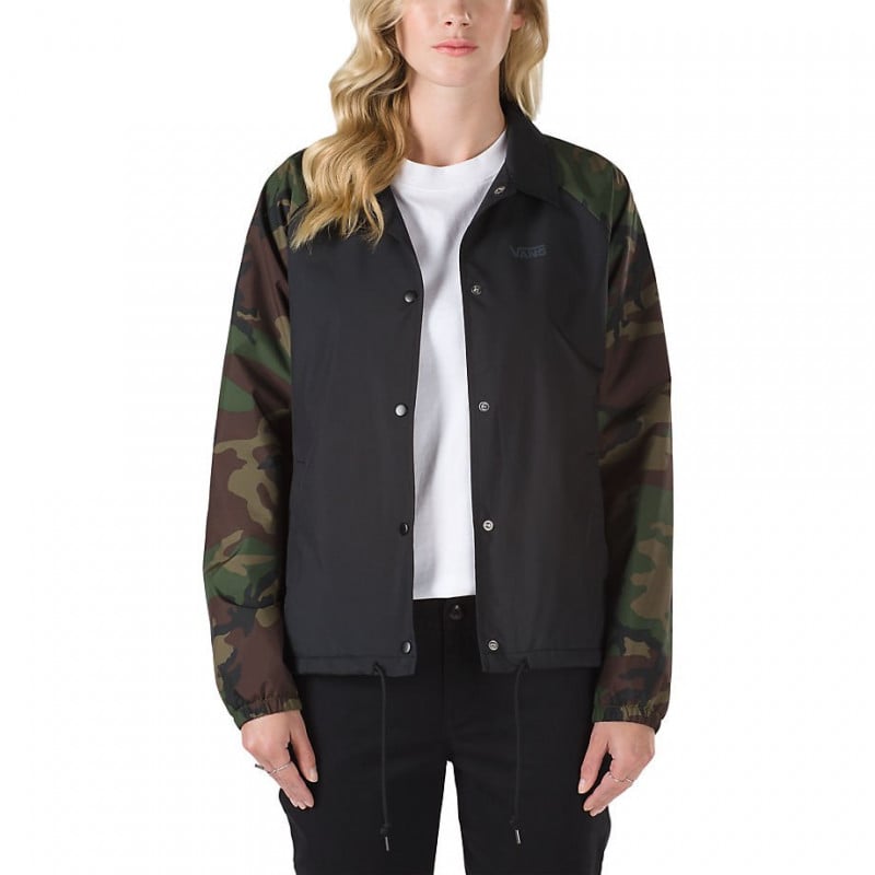 vans coach jacket camo