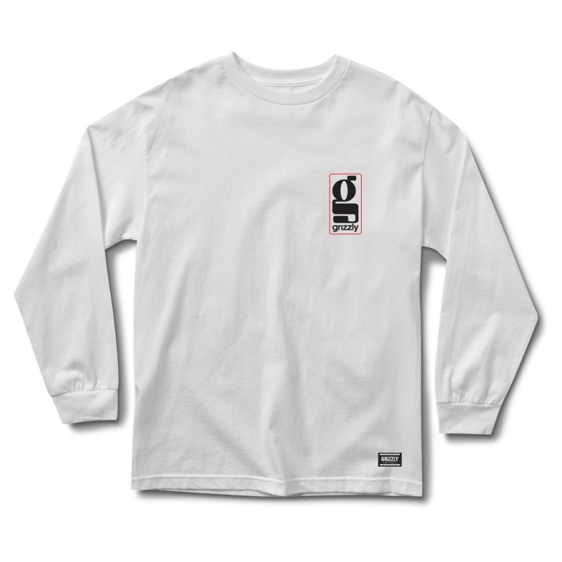 Grizzly Gentlemans Longsleeve White