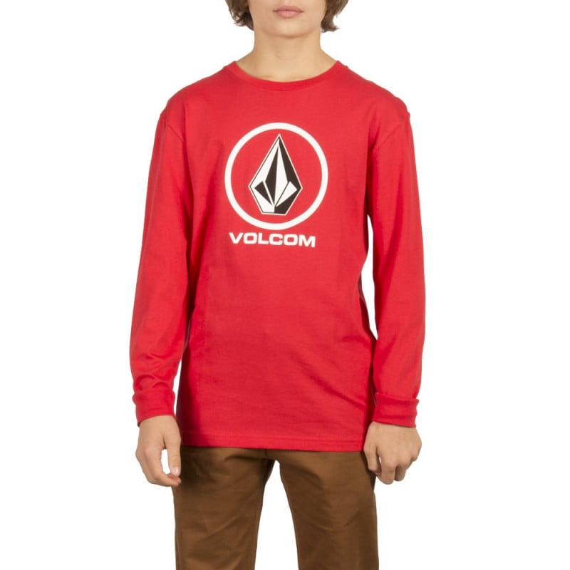 Volcom Circle Stone Kids Longsleeve True Red