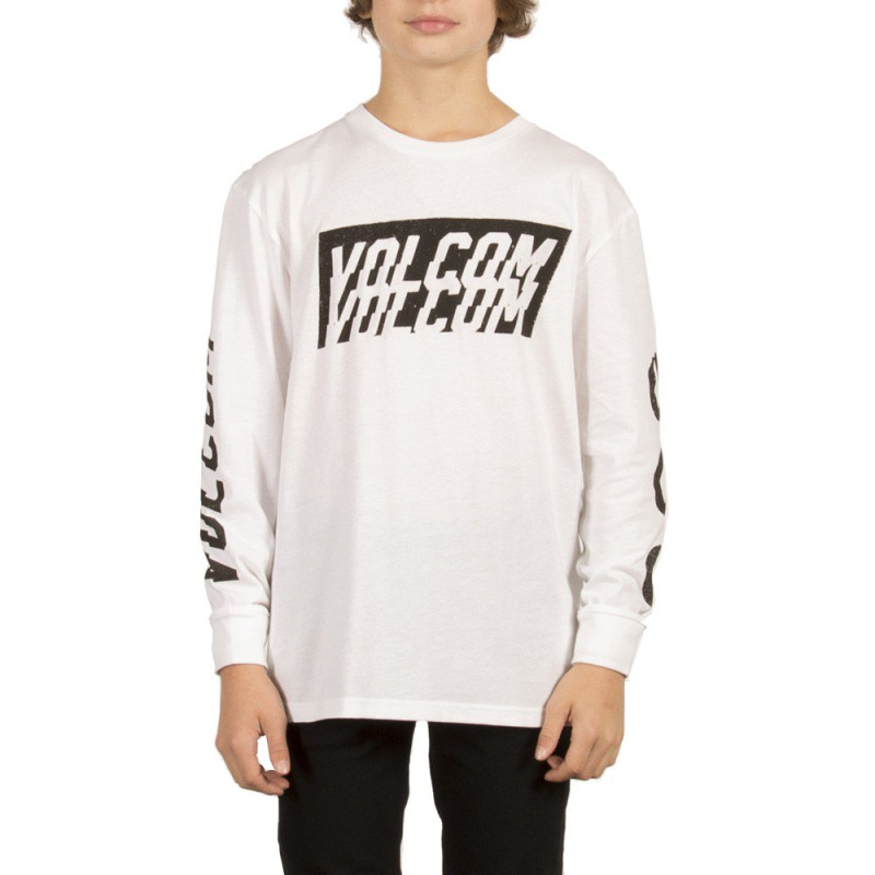 Volcom Chopper Kids Longsleeve White Volcom Chopper Kids Longsleeve White