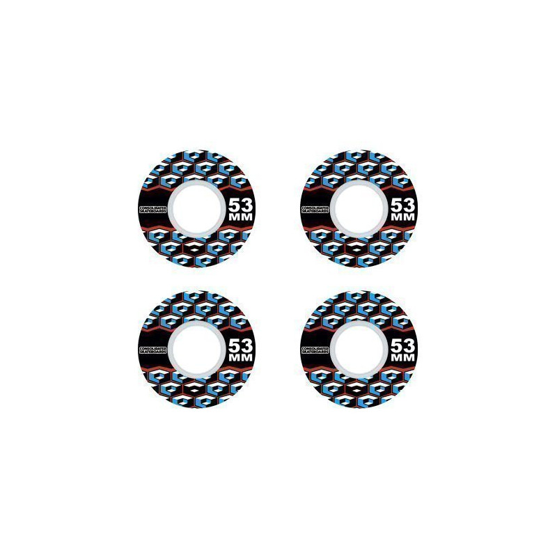 Consolidated Cracked Cube 53mm Skateboard Wielen Consolidated Cracked Cube 53mm Skateboard Wielen