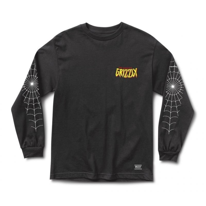 Grizzly X Spiderman Longsleeve T-Shirt Vintage Black Grizzly X Spiderman Longsleeve T-Shirt Vintage Black