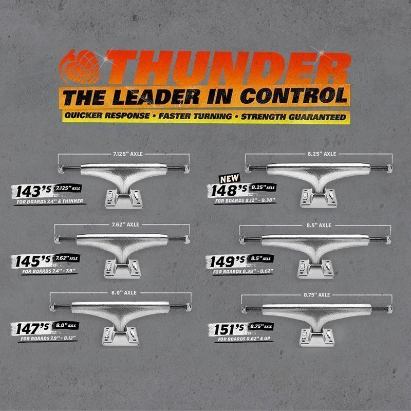 Thunder Polished Hi 147 Skateboard Truck kopen bij Sickboards