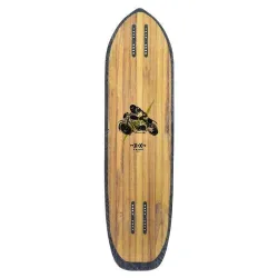 Moonshine Sidekick Zwart/White Longboard Deck