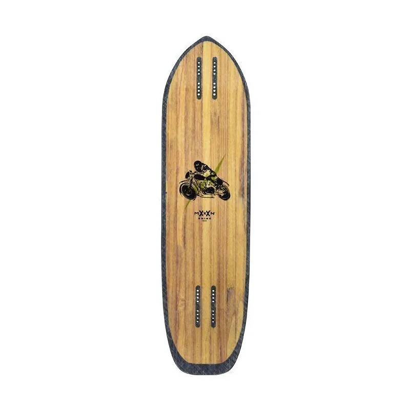 Moonshine Sidekick Black/White Longboard Deck