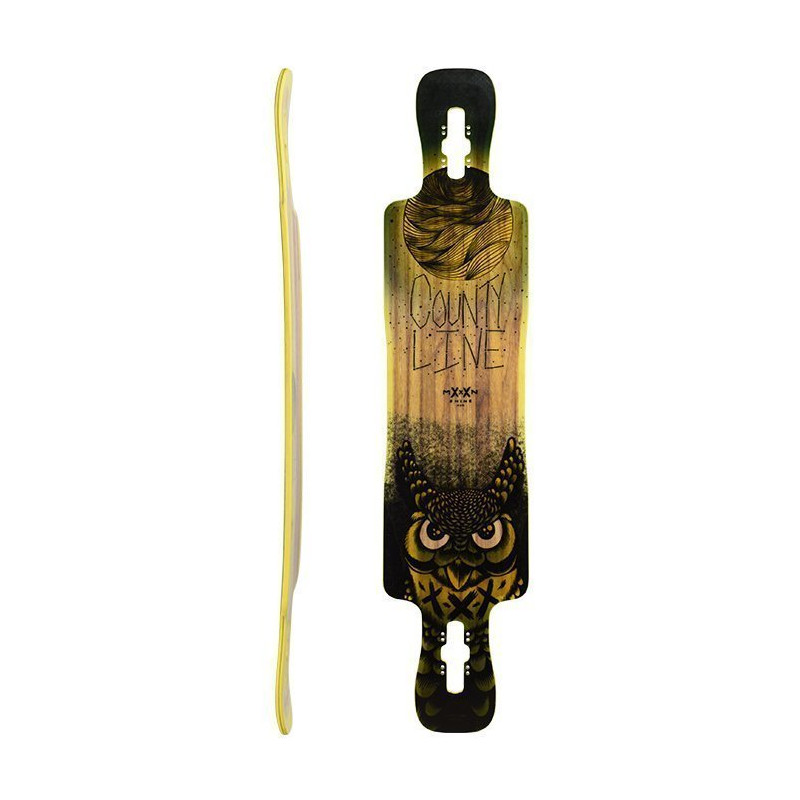 Moonshine County Line Firm Yellow/Natural/Black Longboard Deck