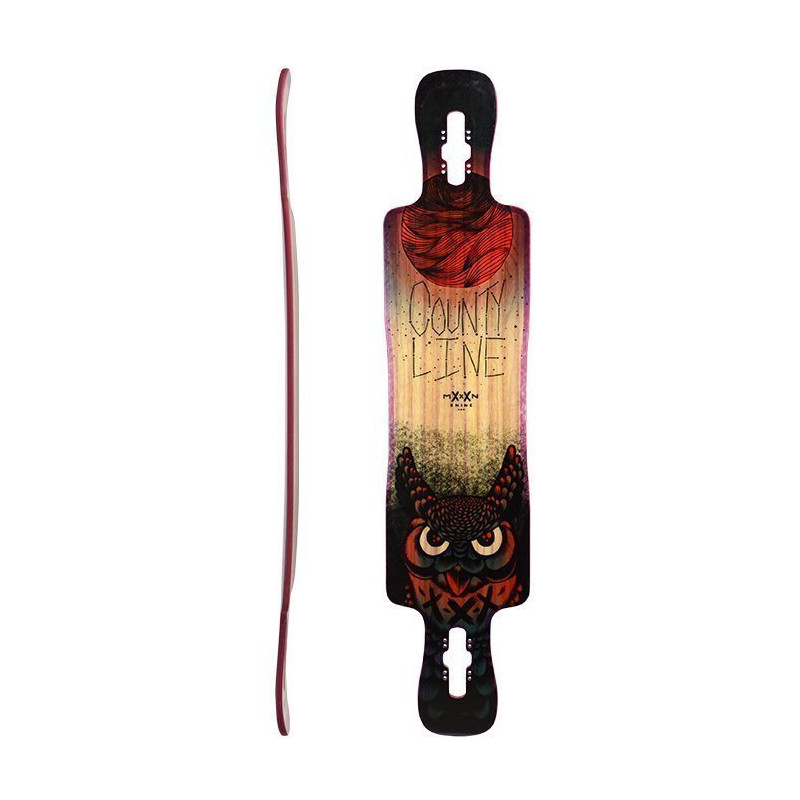 Moonshine County Line Soft Red/Natural/BlackLongboard Deck