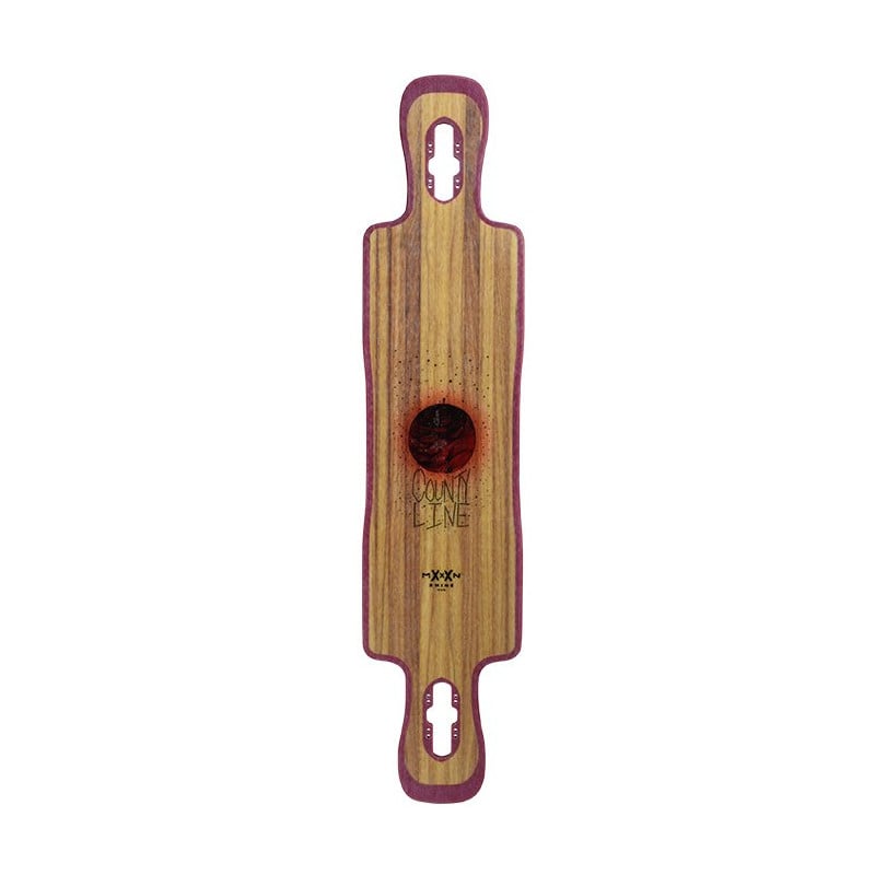 Moonshine County Line Soft Red/Natural/Black - Longboard Complete