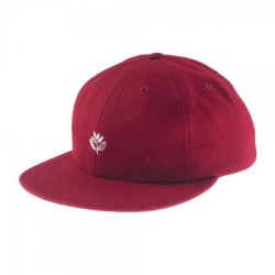 Magenta Plant 6 Panel Wool Cap Red