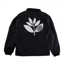 Magenta Plant Black Windbreaker