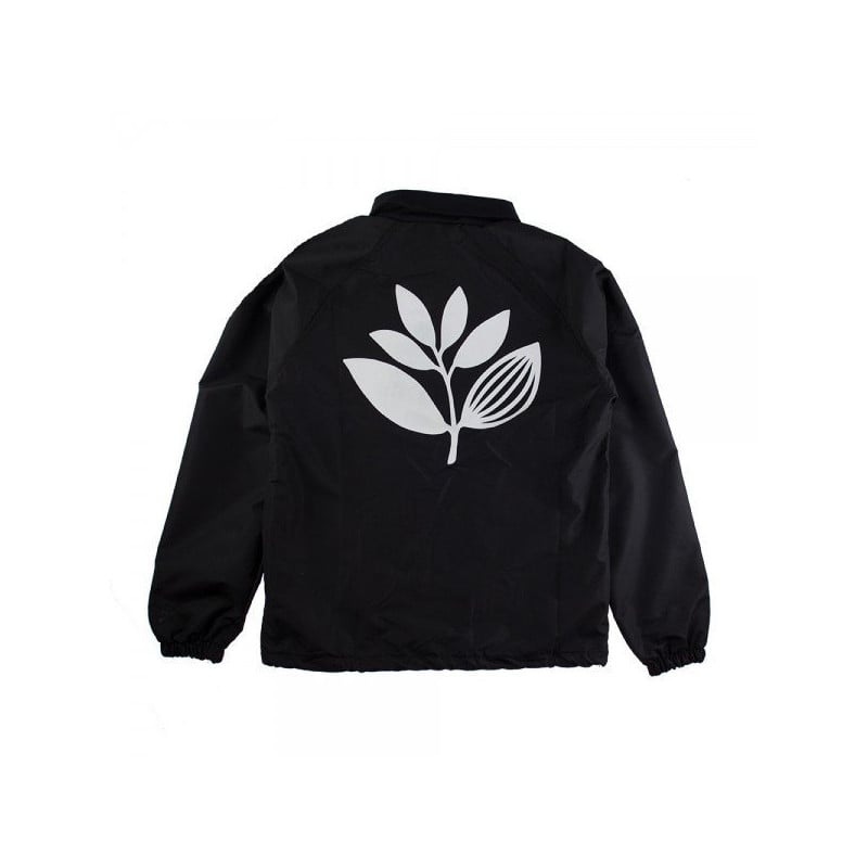 Magenta Plant Black Windbreaker