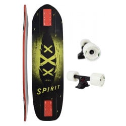 Moonshine Spirit Carbon Black/Yellow/Red - Longboard Complete