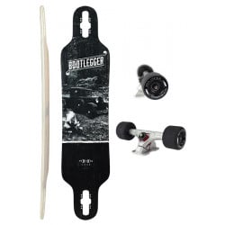 Moonshine Bootlegger Zwart/White Longboard Complete