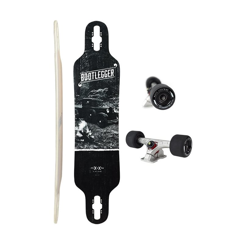 Moonshine Bootlegger Black/White Longboard Complete