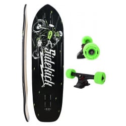 Moonshine Sidekick Black/White - Longboard Complete