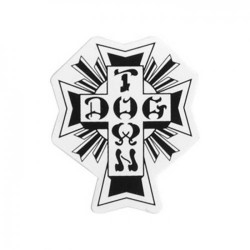 Dogtown Cross Logo Zwart Die Cut Sticker Large