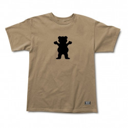 Grizzly OG Bear Logo T-Shirt Khaki/Black