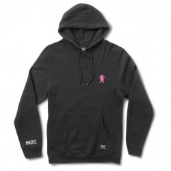 Grizzly Og Bear Embroidered Hooded Sweatshirt Black/Pink