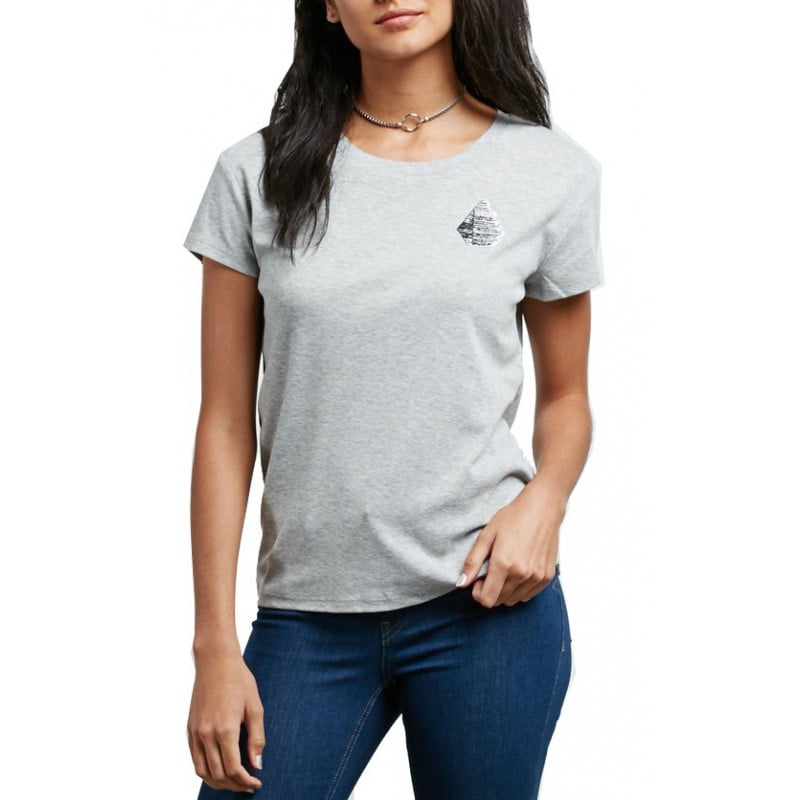 Volcom Easy Babe Rad 2 Women's T-Shirt Heather Grey