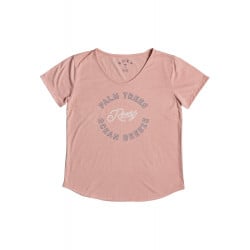 Roxy Hit The Ground Kids T-Shirt Rose Tan