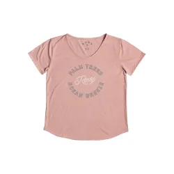 Roxy Hit The Ground Kids T-Shirt Rose Tan