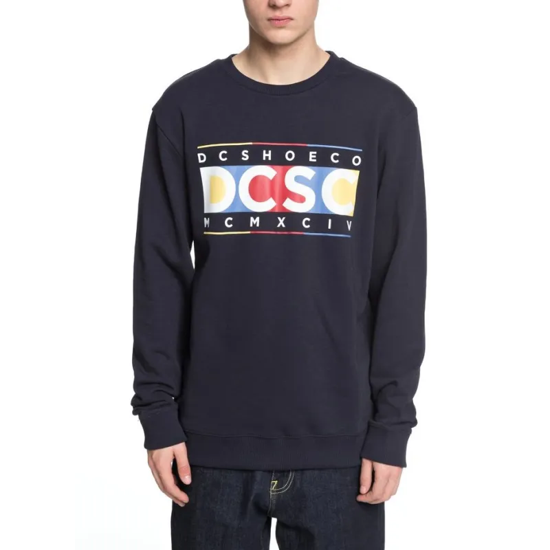 DC Knuckle In A Row Crew Dark Indigo