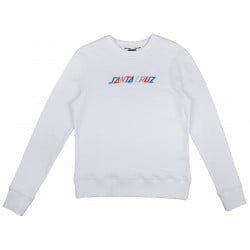 Santa Cruz Womens Crew Coloured Strip White