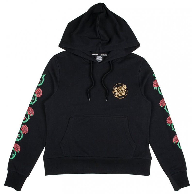 Santa Cruz Women's Roses Hoodie Black