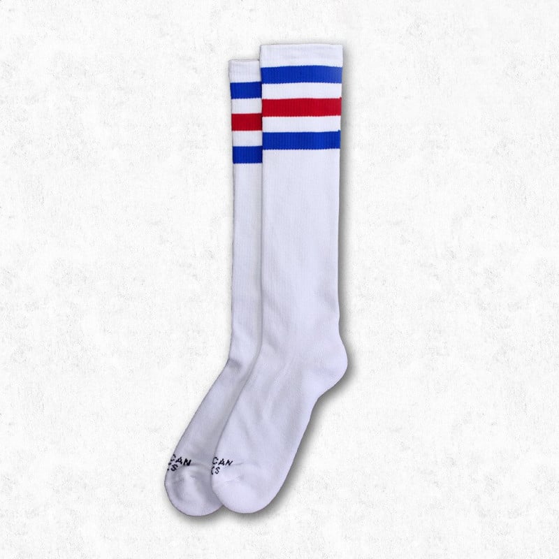 American Socks Knee High Kids American Pride White/Blue/Red American Socks Knee High Kids American Pride White/Blue/Red