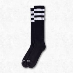 American Socks Knee High Kids Back In Black Black/White/Black