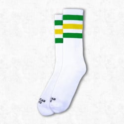 American Socks Stranger Things Mid High White/Yellow/Green