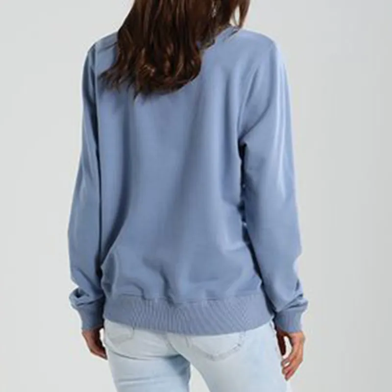 Volcom Sound Check Women's Crewneck Fleece Washed Blue