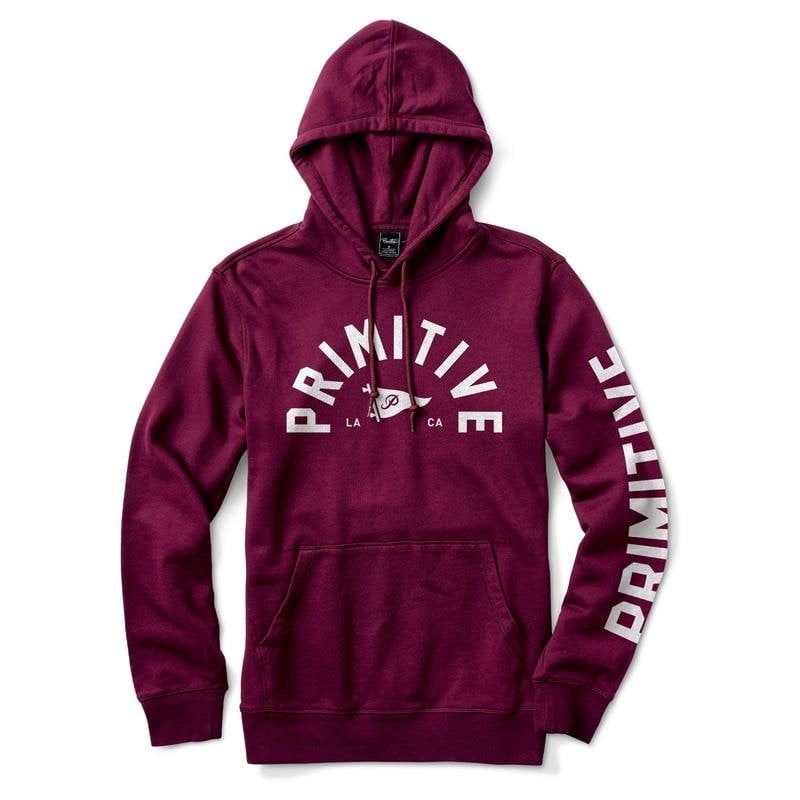 Buy Primitive Big Arch Pennant Hoodie Burgundy at Sick Skateboard Shop