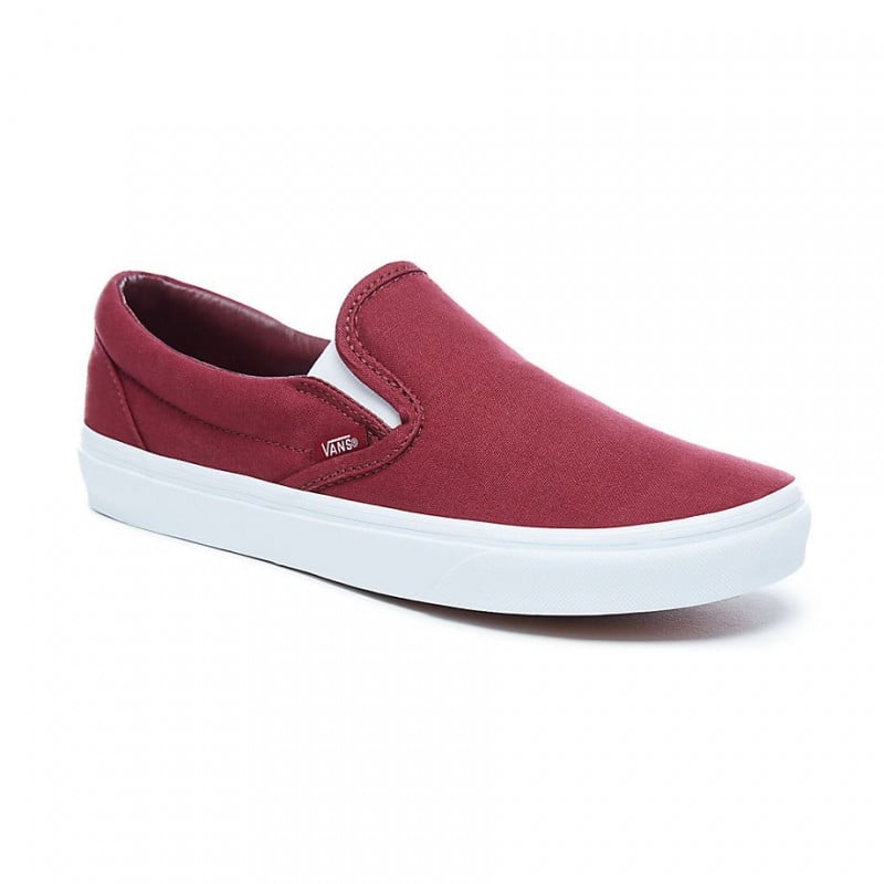 Vans Classic Slip-On Mono Canvas Cabernet Shoes
