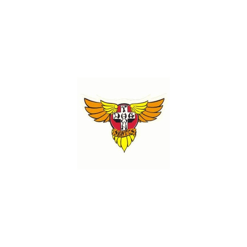 Dogtown Orange/Orange Wings Sticker Small Dogtown Orange/Orange Wings Sticker Small