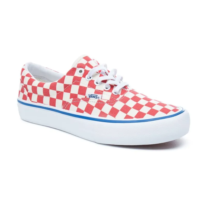 Vans Era Pro Checkerboard Rococco Red-Classic White Schoenen