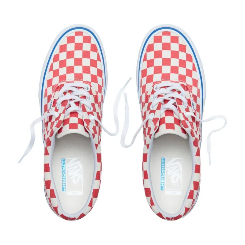 Vans Era Pro Checkerboard Rococco Red-Classic White Shoes