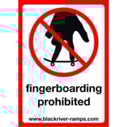 Blackriver Ramps Sticker 'FB prohibited'