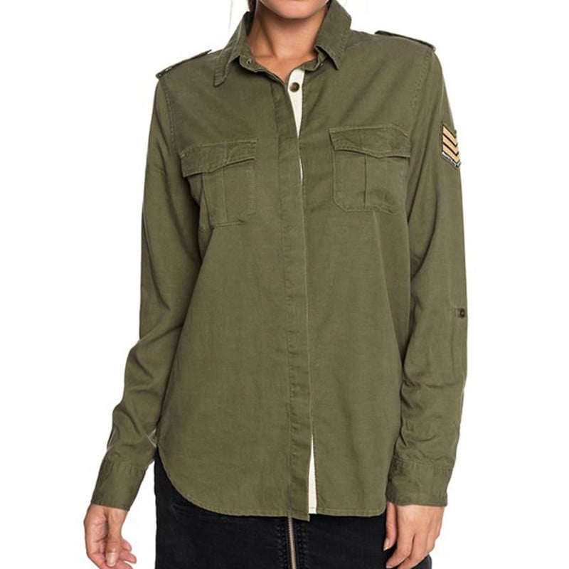 Roxy Military Influence Shirt Burnt Olive