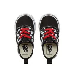 Vans Authentic Toddler Elastic Lace Checkerboard Shoes