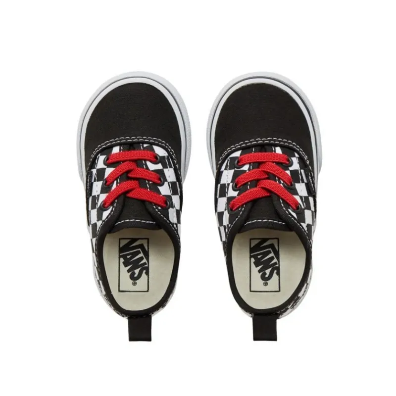 Vans Authentic Toddler Elastic Lace Checkerboard Shoes